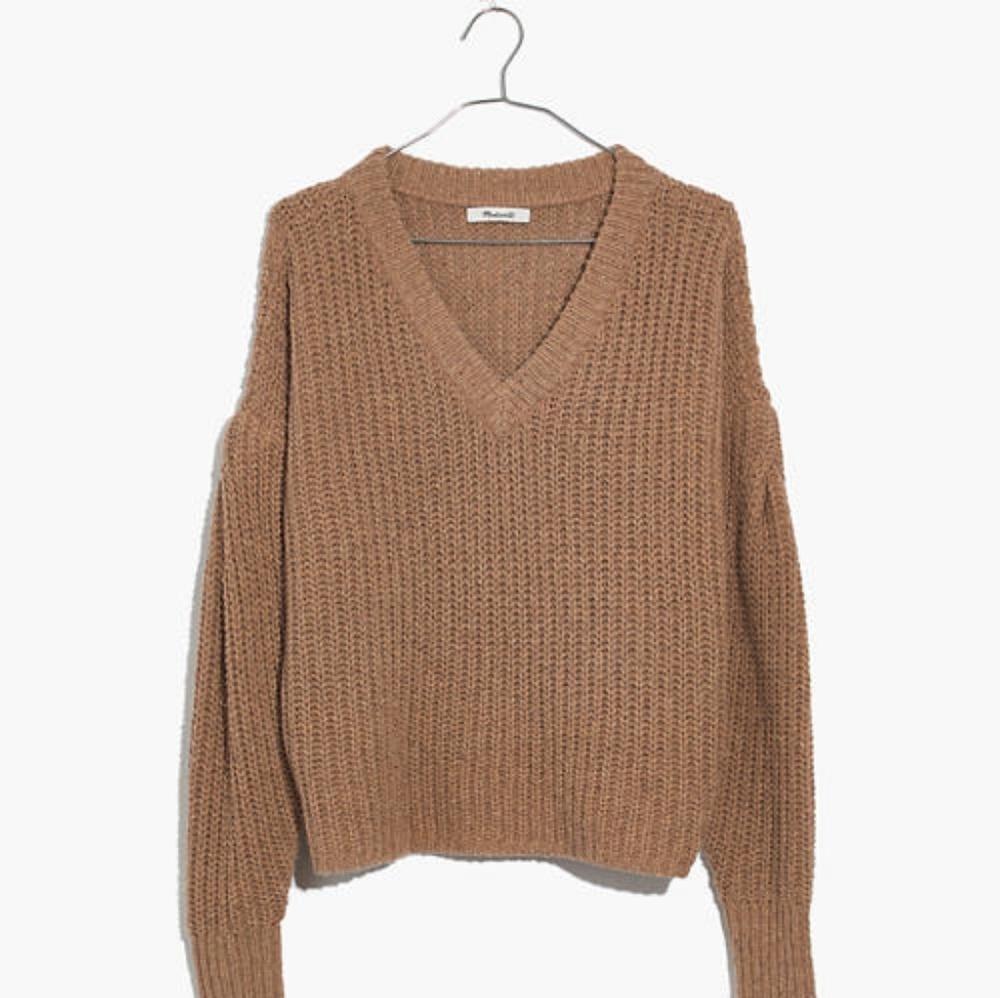 NWT Madewell Plus Pleat-Sleeve Pullover Sweater 2X